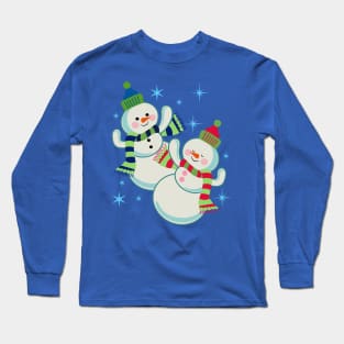 dancing snowman Long Sleeve T-Shirt